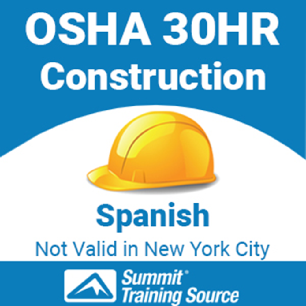 (HSI) OSHA 30 Hr Construction (Interactive Online) Spanish - Not valid in New York City ONLINE ONLY